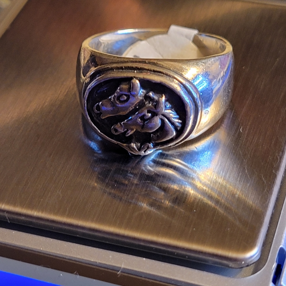 925 Silver Horses Ring
